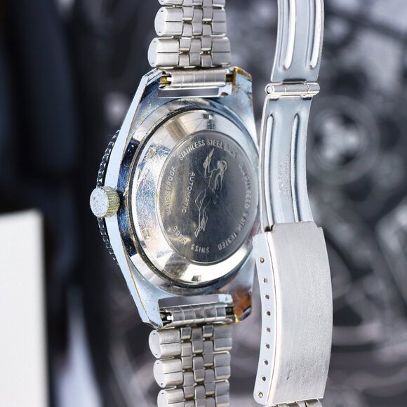 Dobro Divers Vintage Circa 1970s Automatic 38mm, Matte Grey Dial - Stainless Ste - Picture 8 of 9